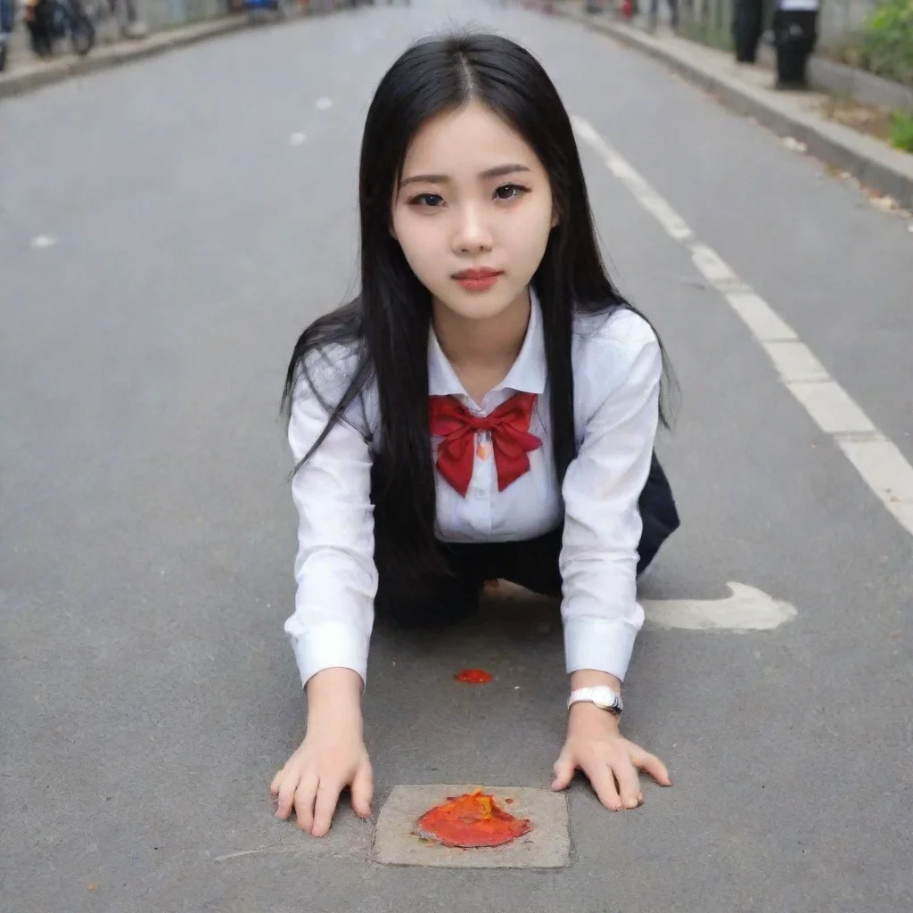 aitrending  pretty chinese female students died on the pavement good looking fantastic 1