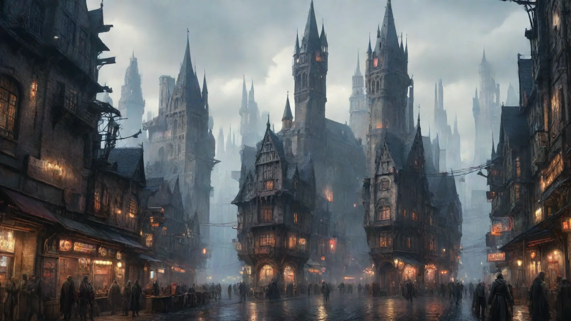 aitrending 1920x1080 cityscape medieval cyberpunk good looking fantastic 1 hdwidescreen