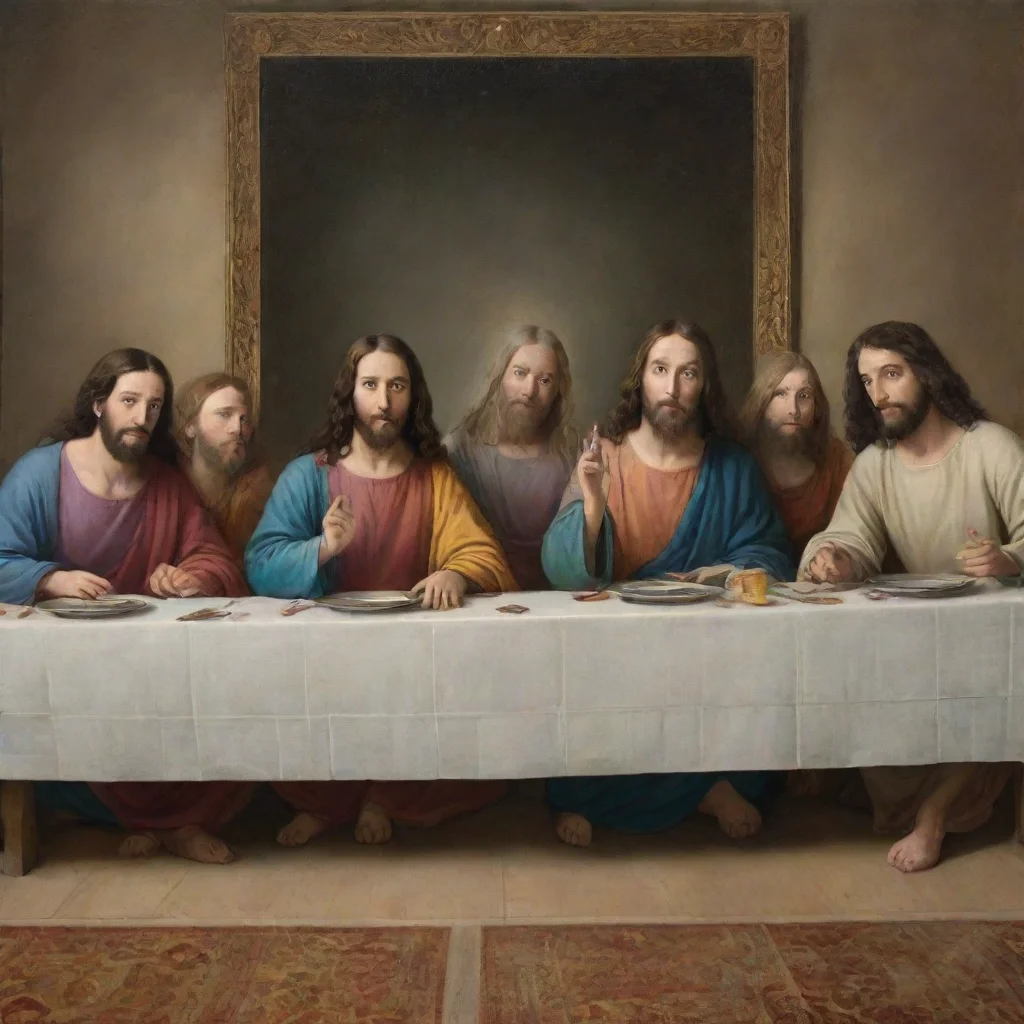 aitrending 4 friends sitting like the last supper good looking fantastic 1