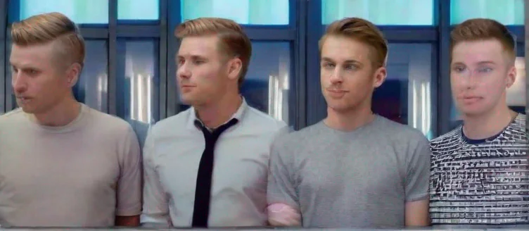 aitrending 4 men at a restaurant good looking fantastic 1