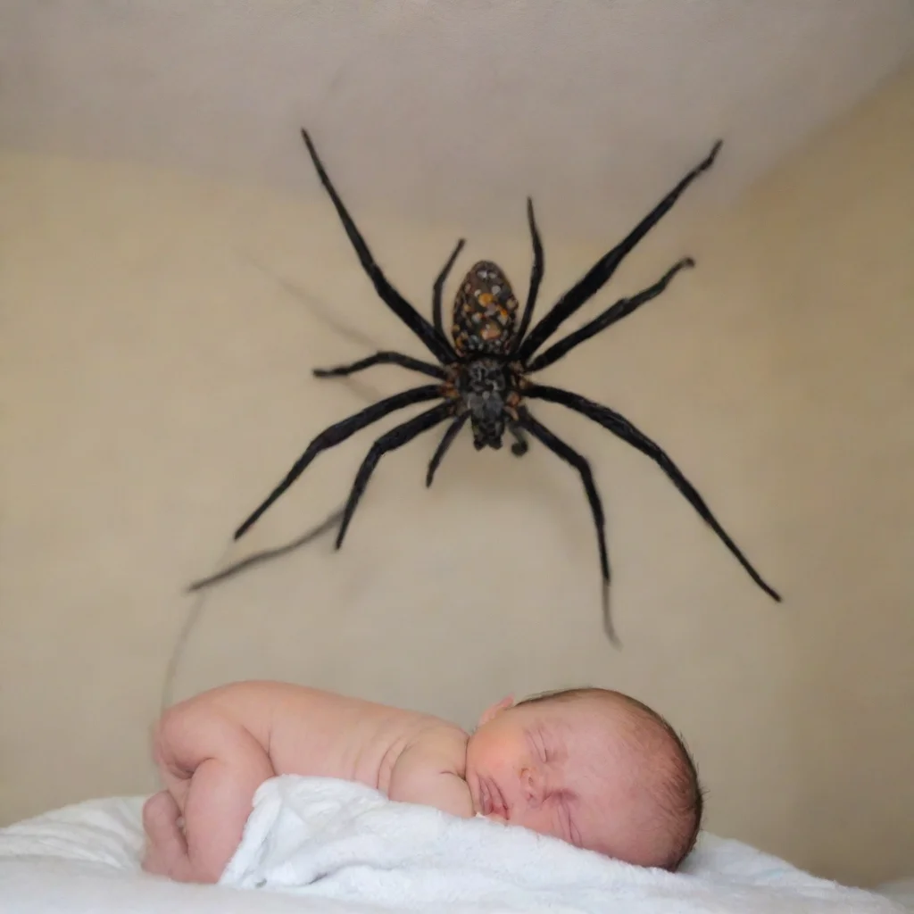 aitrending a 20 foot giant spider webbing a newborn baby good looking fantastic 1