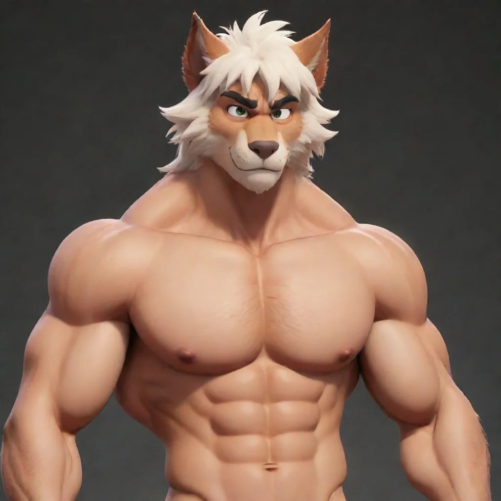 aitrending a animated male shirtless buff heyna furry good looking fantastic 1