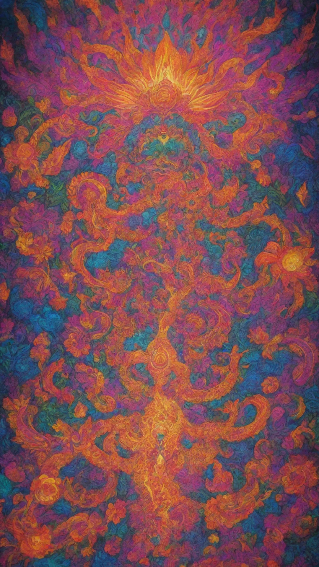 aitrending a beautiful composition of a glowing psychedelic spirit of goa gil  good looking fantastic 1 tall