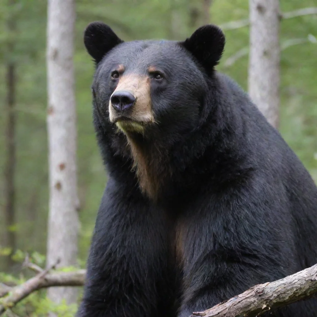 aitrending a black bear with white beard good looking fantastic 1