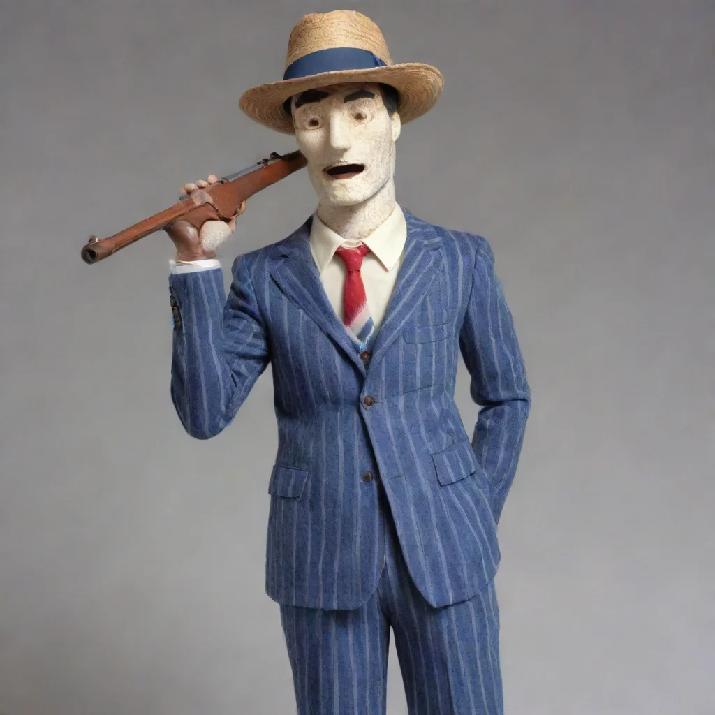 trending a cheese headed man whit a fedora in an italian striped suit whit a gun good looking fantastic 1