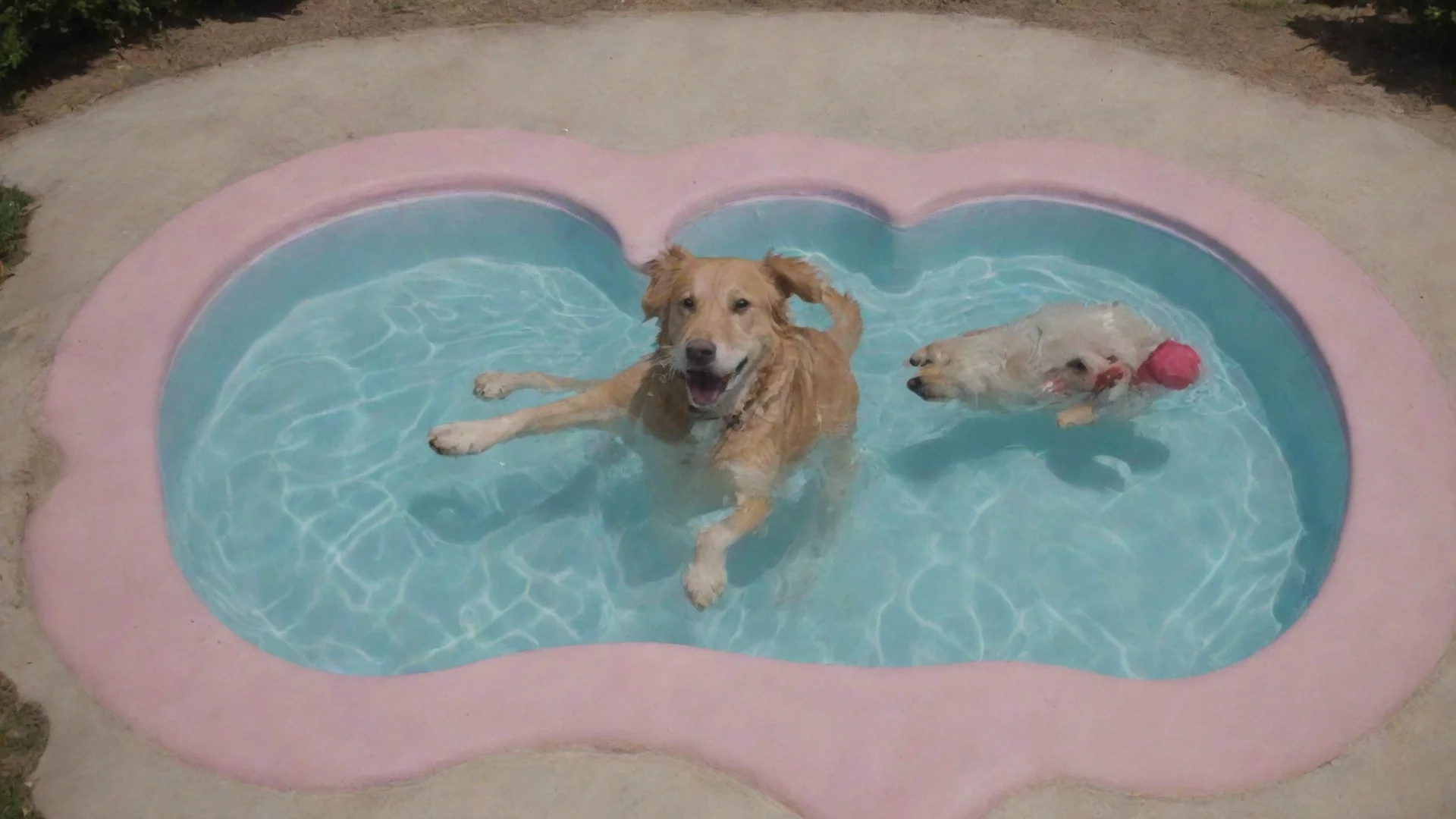 aitrending a dog swims in a heart shaped pool good looking fantastic 1 hdwidescreen