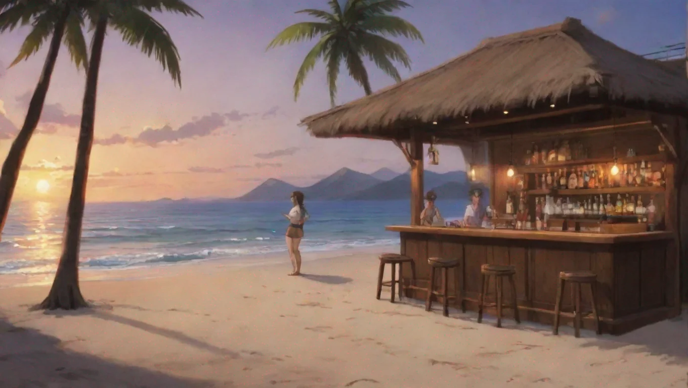 aitrending a few anime cartoon men and women are at the bar good looking fantastic 1