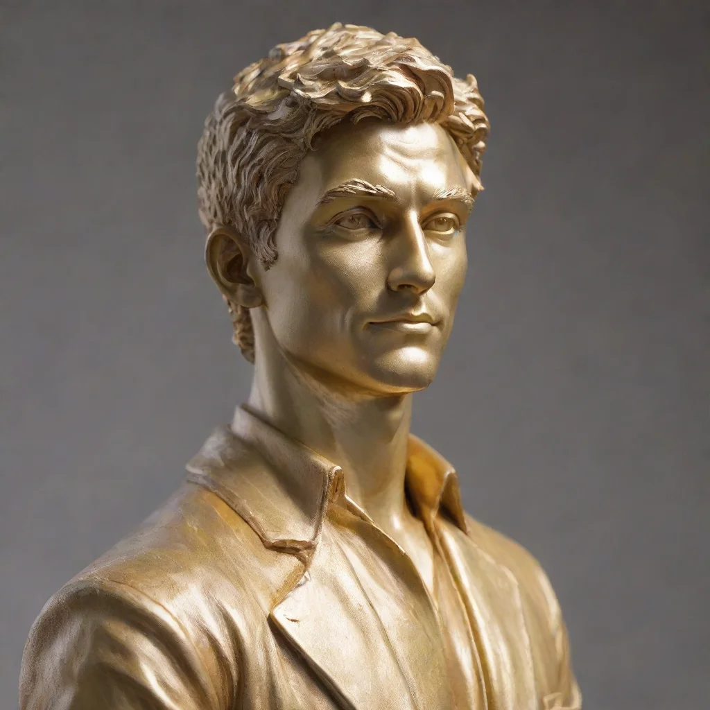 aitrending a gold statue of dylan frost good looking fantastic 1