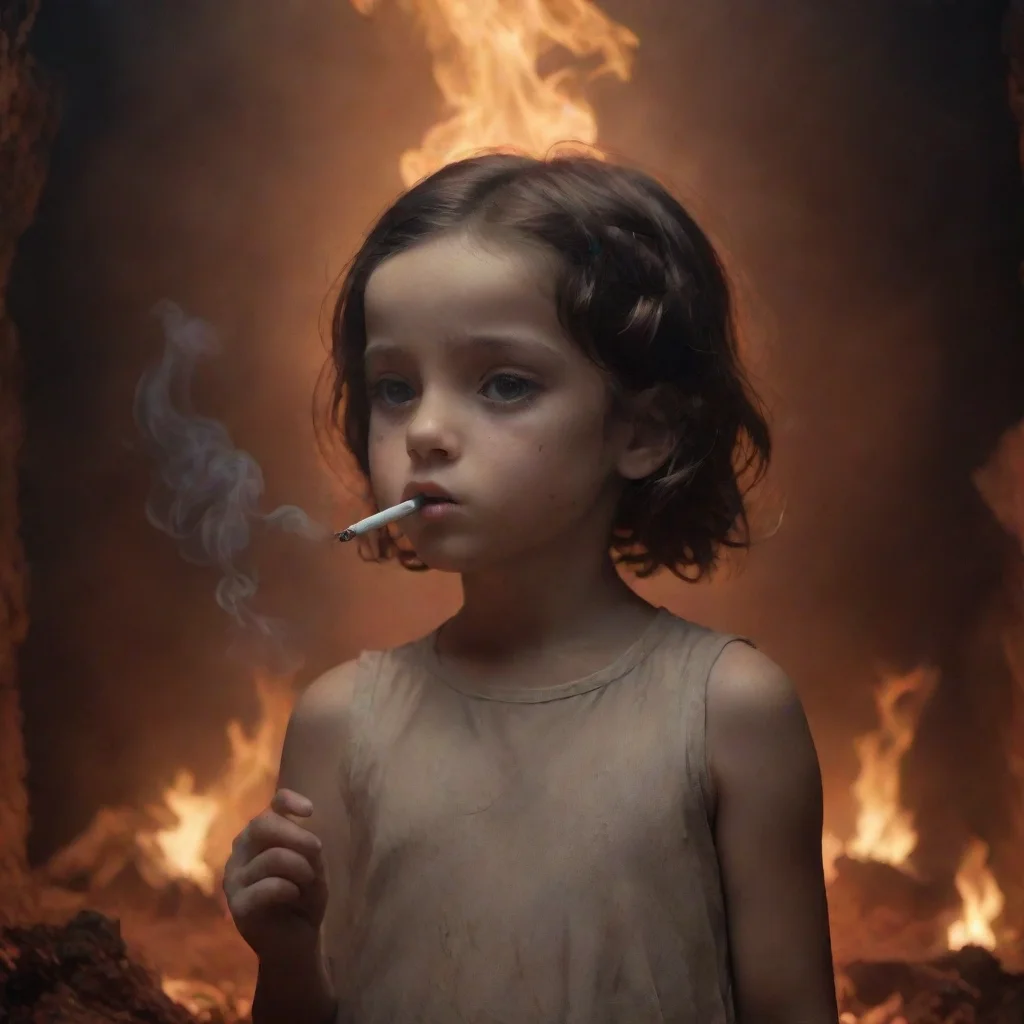 aitrending a little girl smoking a cigarette in hell good looking fantastic 1