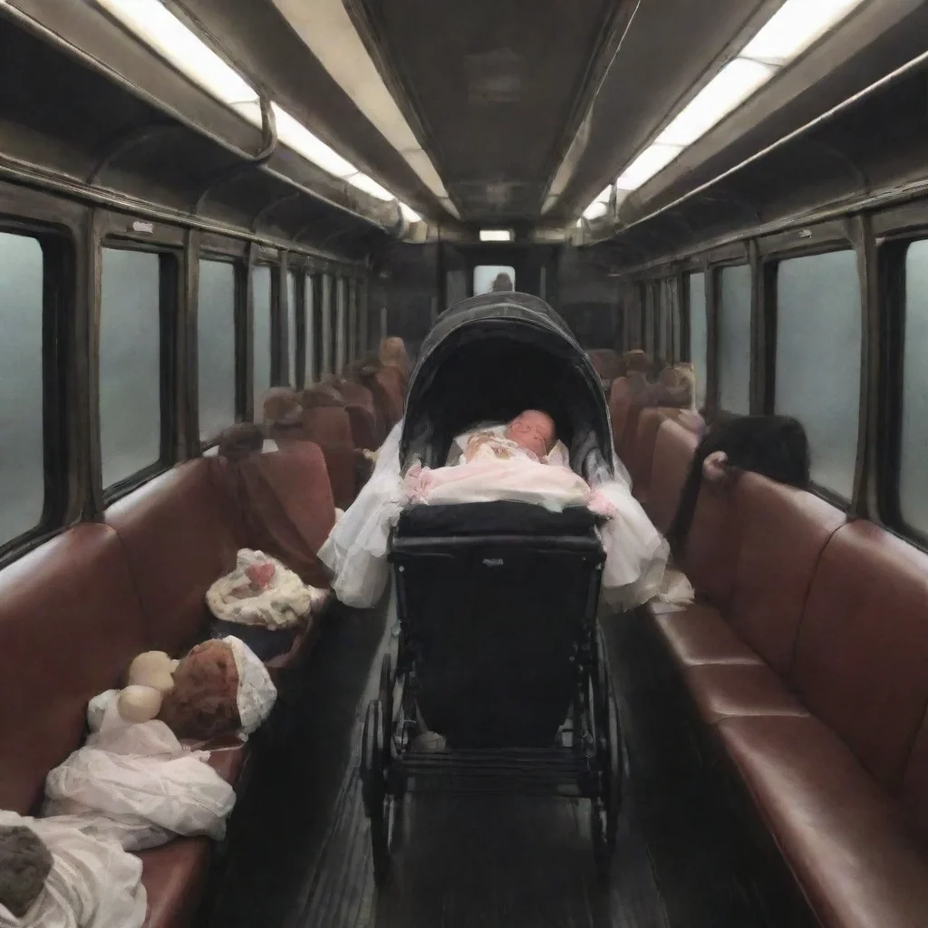 aitrending a man leaving a newborn baby in a buggy on a dark and haunted train good looking fantastic 1