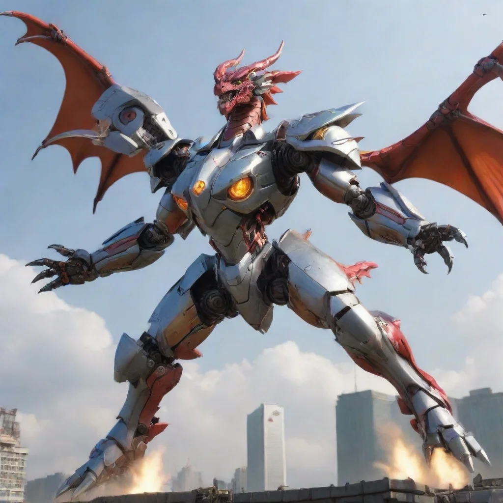 trending a mecha dragon flaing  good looking fantastic 1
