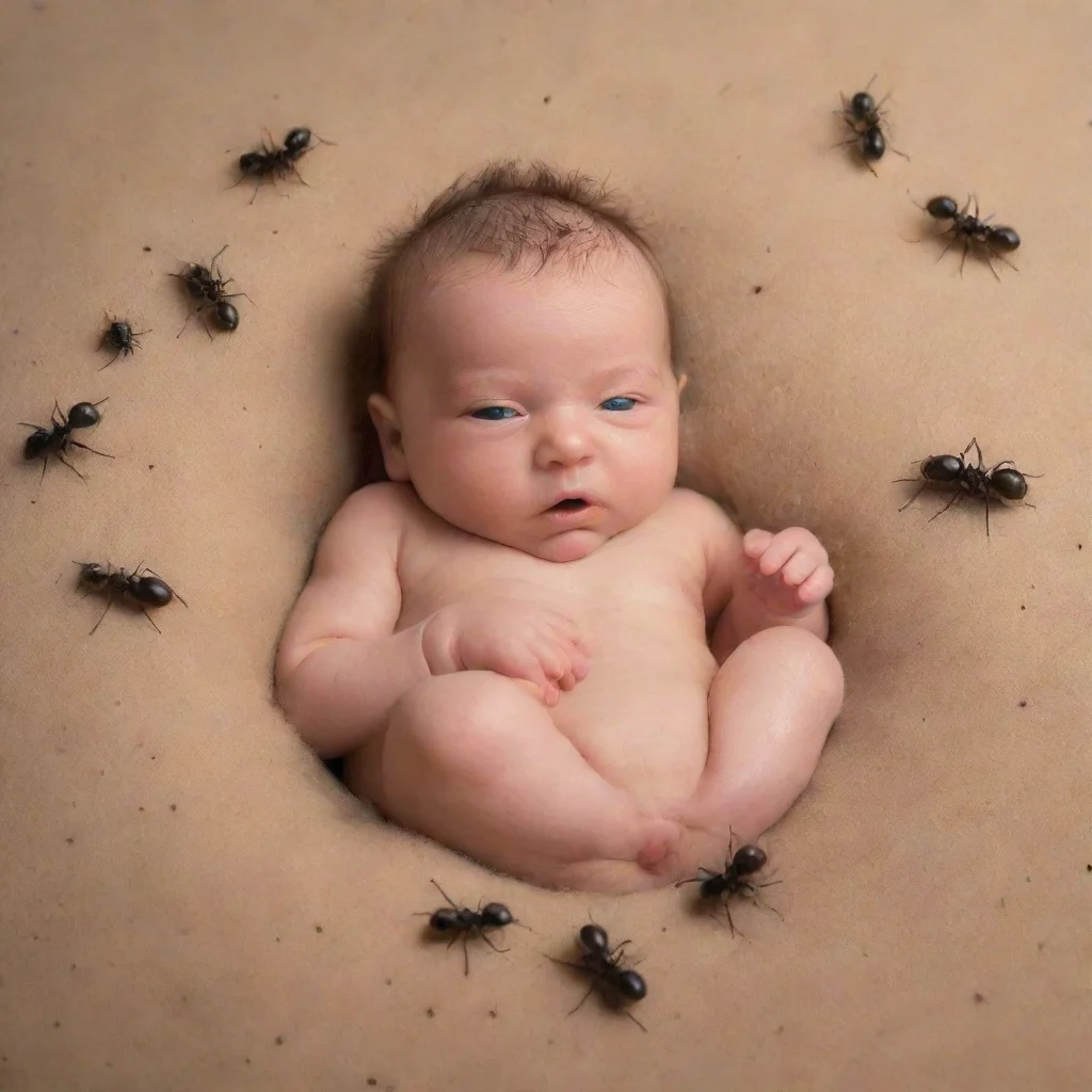 aitrending a newborn baby surrounded by ants good looking fantastic 1