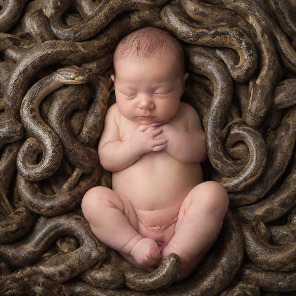 aitrending a newborn baby surrounded by snakes good looking fantastic 1