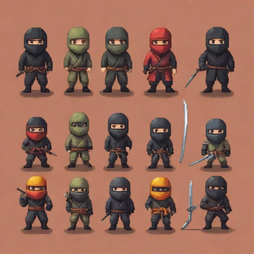 aitrending a ninjas in pixel art good looking fantastic 1