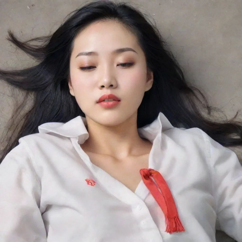 trending a pretty chinese girl  lie on the ground.she died.her eyes closed.she was strangled good looking fantastic 1