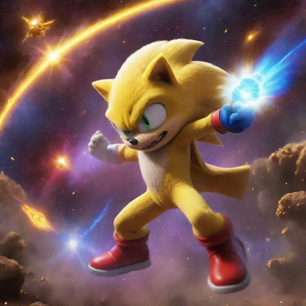 aitrending a priest cult leader fighting a yellow sonic the hedgehog in a nebula hd good looking fantastic 1
