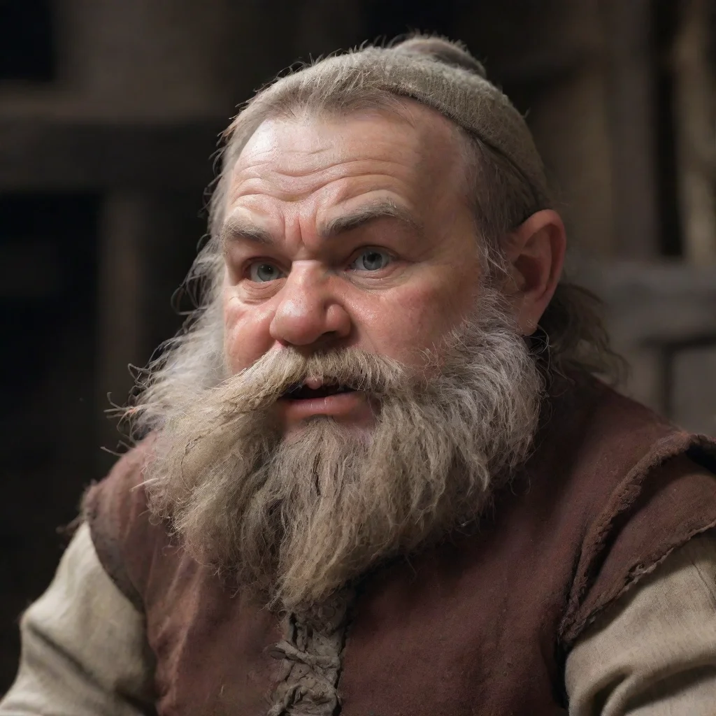 aitrending a sick dwarf without a beard with a thermometer in his mouth good looking fantastic 1