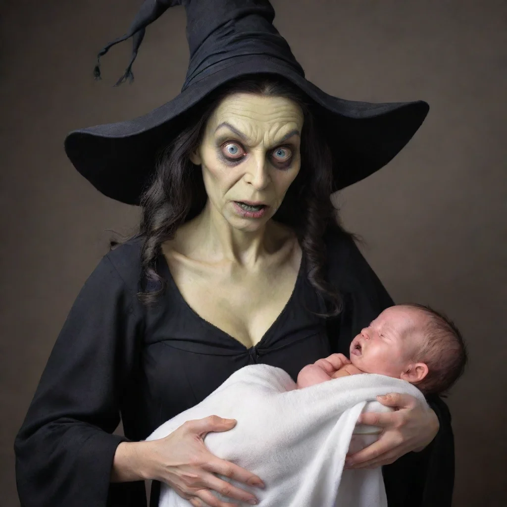 aitrending a ugly witch taking a newborn baby from its mother good looking fantastic 1