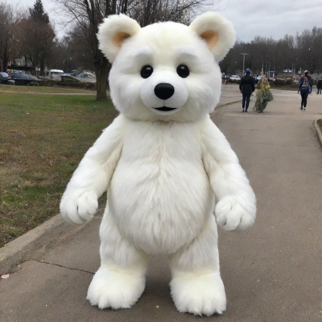 aitrending a white teddy bear fursuit good looking fantastic 1