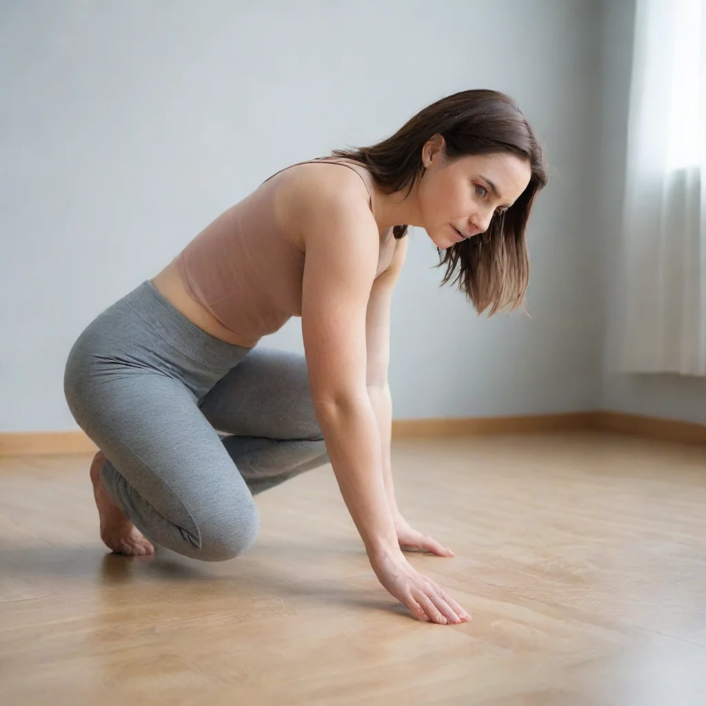 aitrending a woman crouches in all fours pose good looking fantastic 1