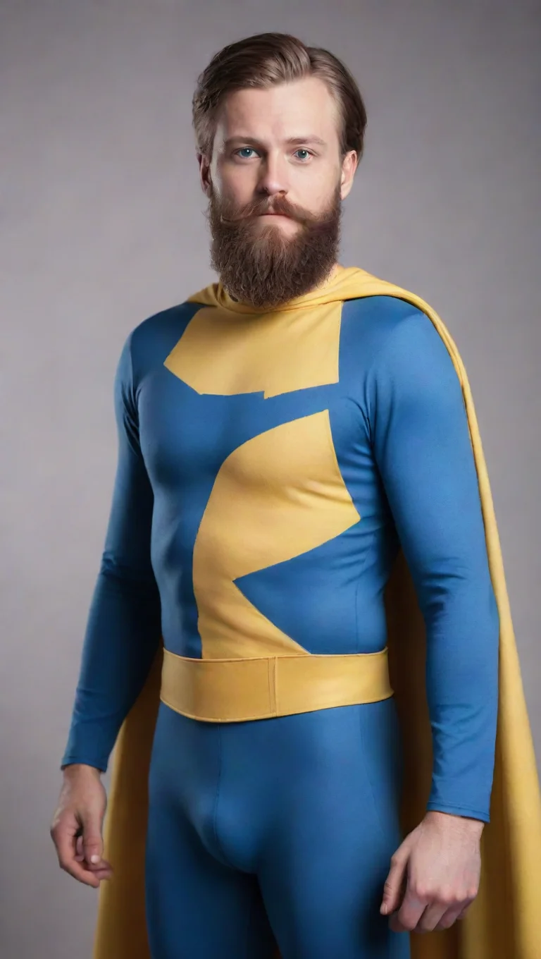aitrending a young bearded swedish man in a homemade superhero outfit hd good looking fantastic 1 tall