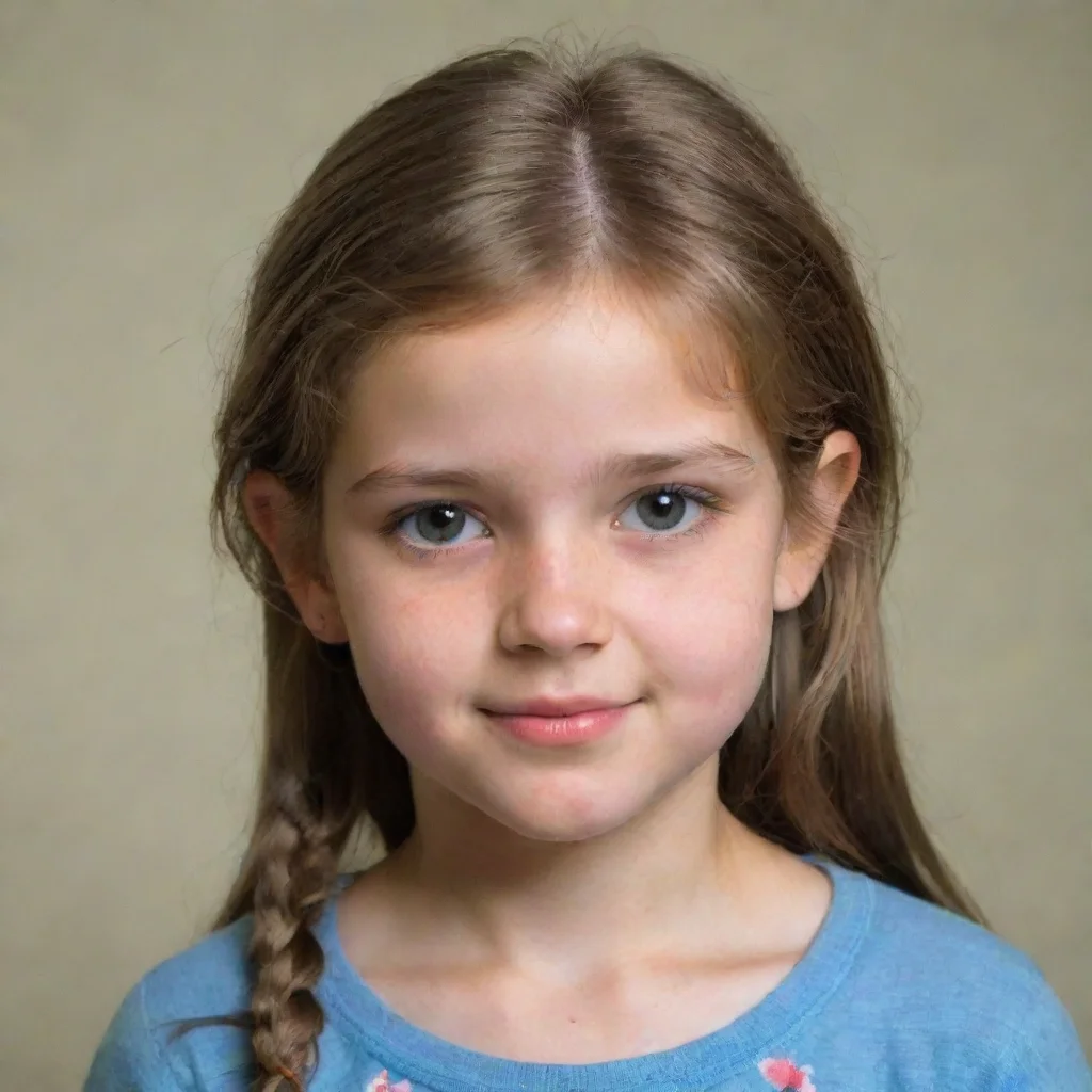 aitrending a young girl in the beginning of her puberty good looking fantastic 1