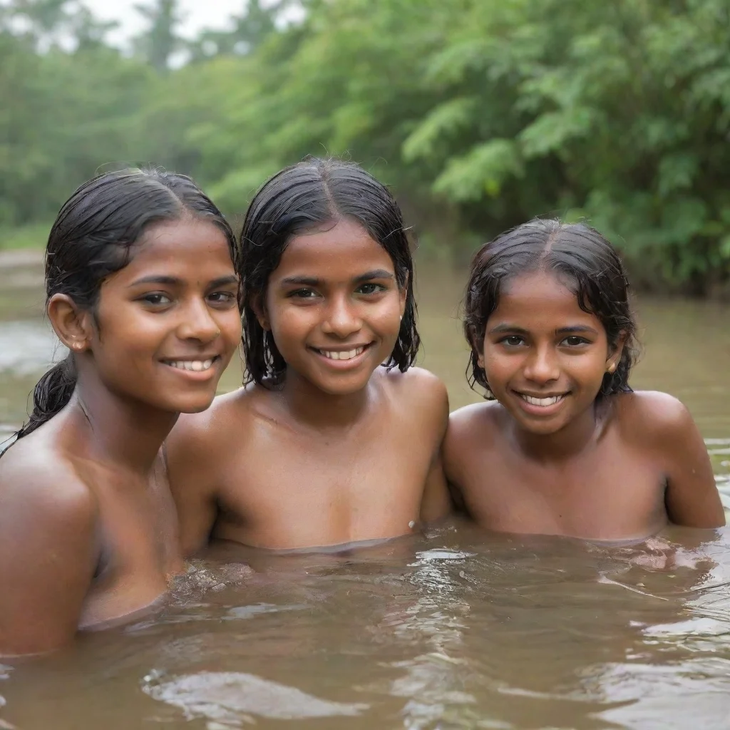 aitrending adolescent girls taking bath good looking fantastic 1