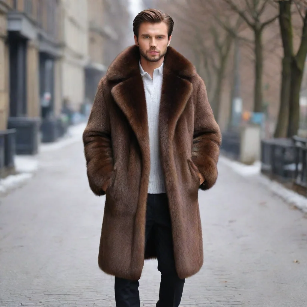 aitrending aitrending brown mink fur covered male human good looking fantastic 1 good looking fantastic 1