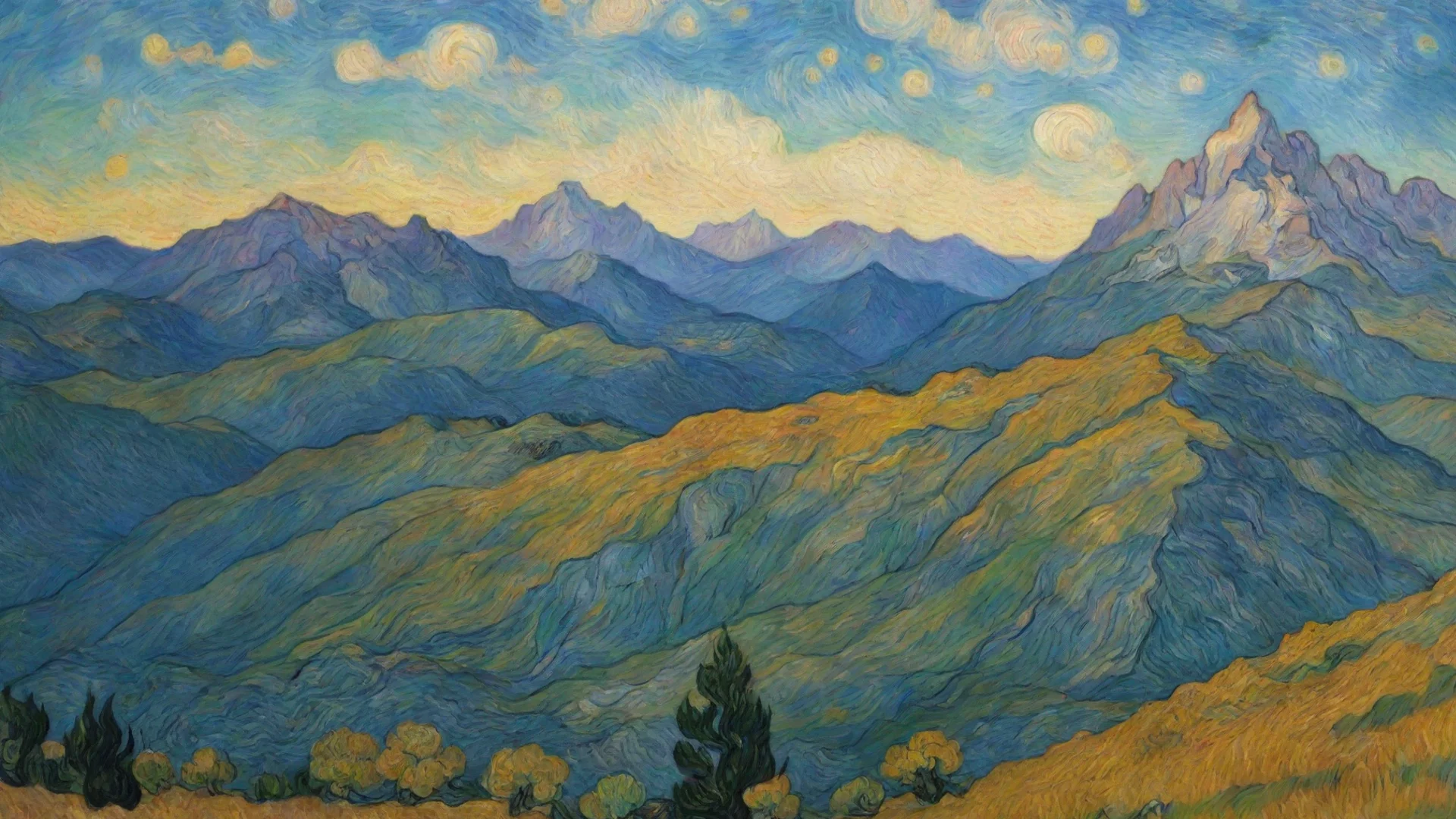 aitrending amazing van gogh mountain top relaxing calm hd aesthetic peace good looking fantastic 1 wide