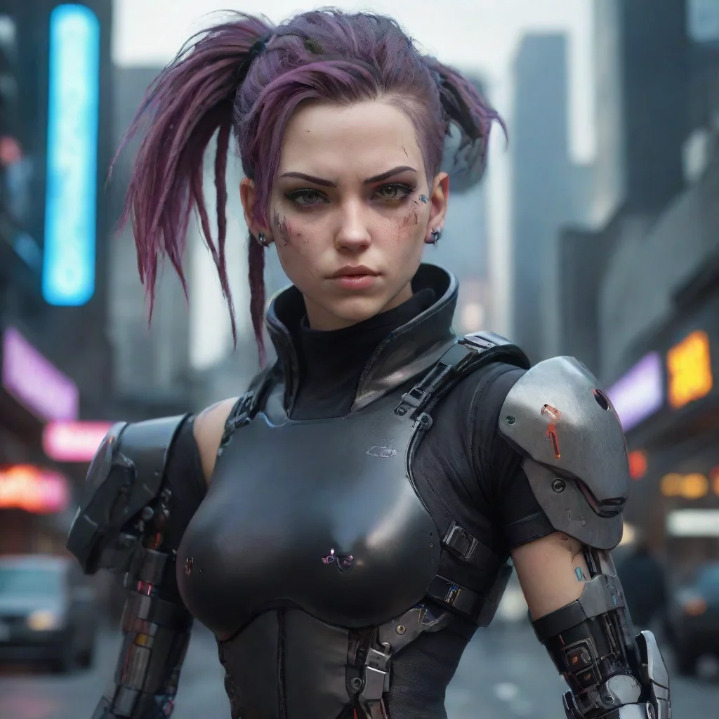 aitrending an anarchist cyberpunk girl with a cyborg arm concept art portrait artstation realistic octane portrait hd ar 1021 good looking fantastic 1