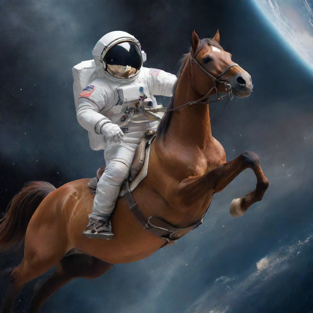aitrending an astronaut riding a horse in space good looking fantastic 1