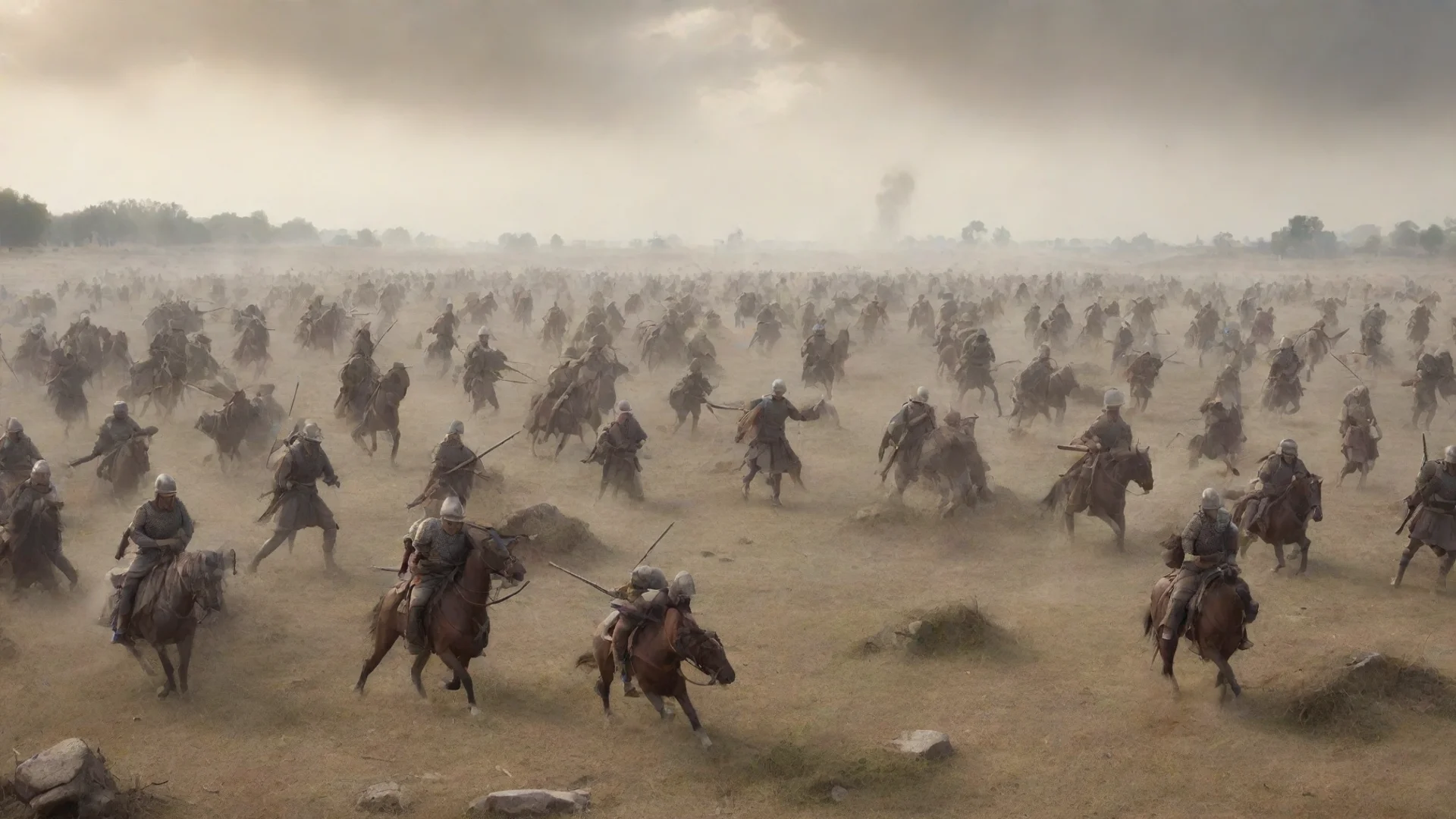 aitrending ancient battlefield with soldiers preparing for war good looking fantastic 1 wide