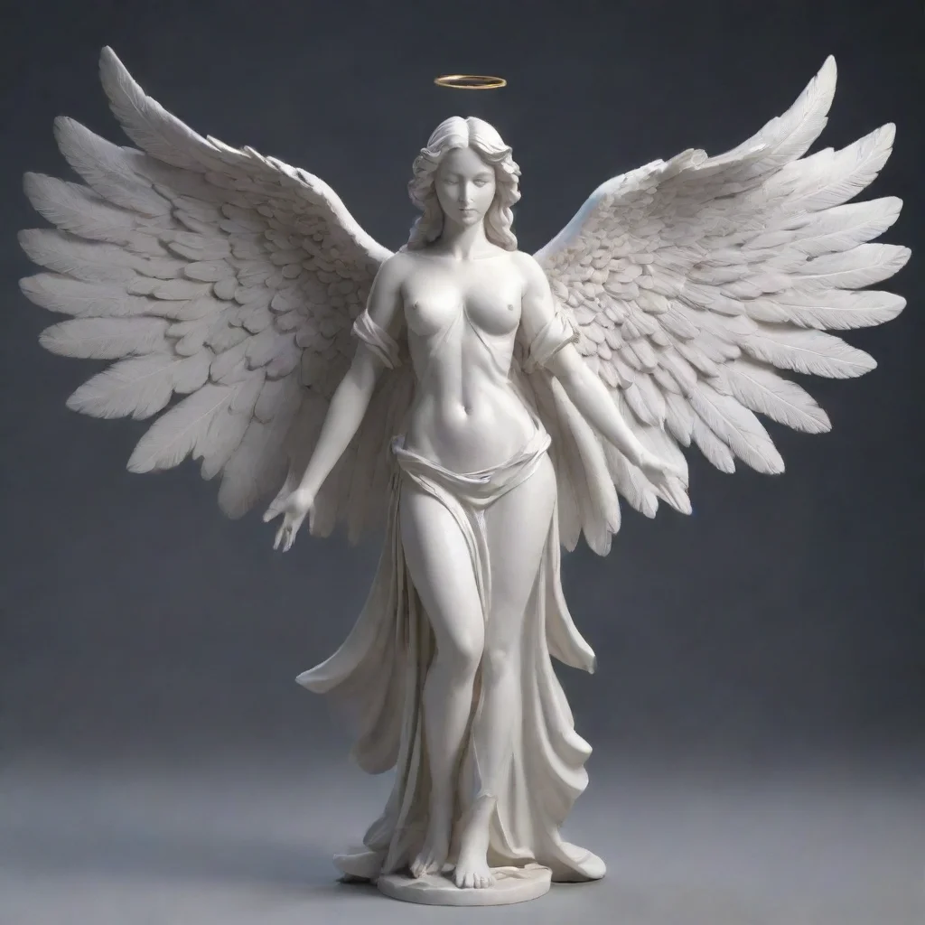 aitrending angel 3d model statue with symmetrical wings  good looking fantastic 1