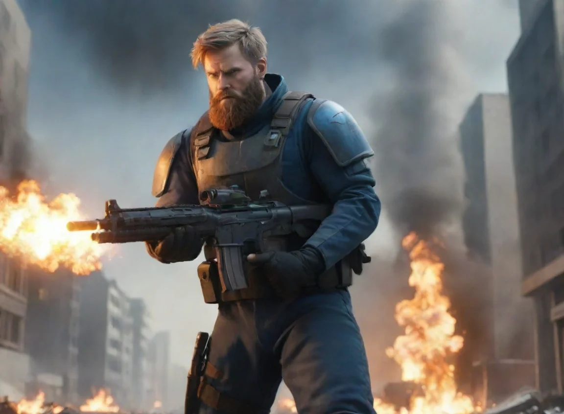 aitrending angry young bearded swedish space soldier man shooting wars burning sci fi city anime style cartoon hd good looking fantastic 1 landscape43