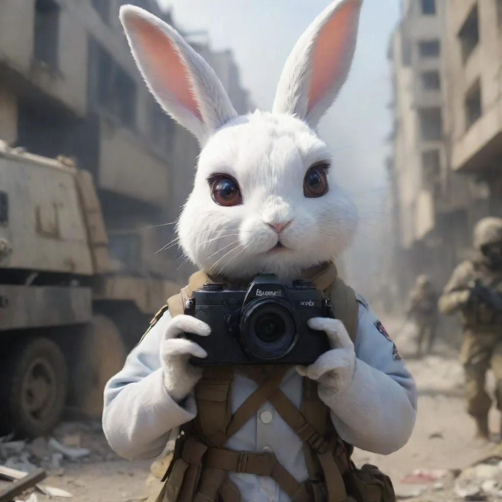 aitrending anime anthropomorphic rabbit woman with camera in a warzone hd good looking fantastic 1