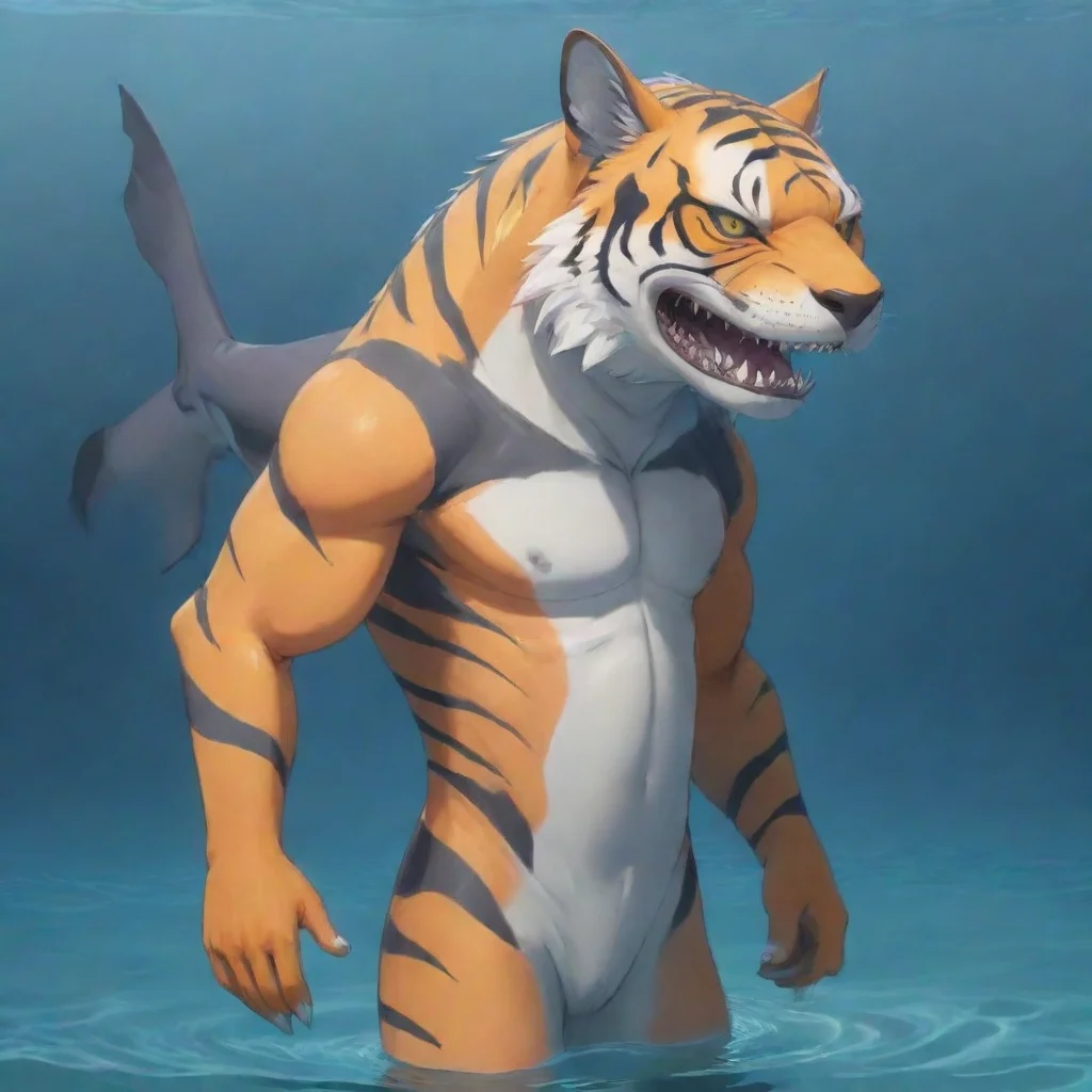 aitrending anime furry humanoid tiger shark good looking fantastic 1