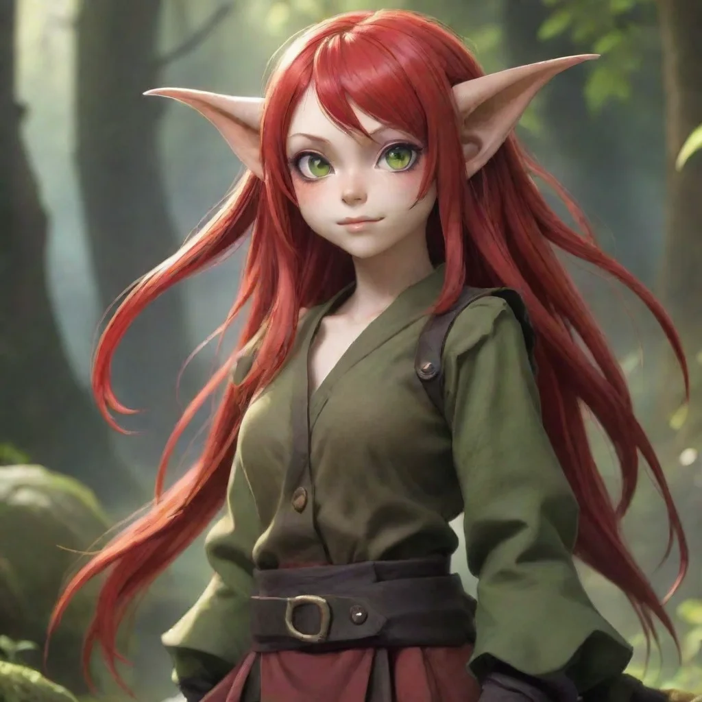 aitrending anime goblin girl with red hair good looking fantastic 1
