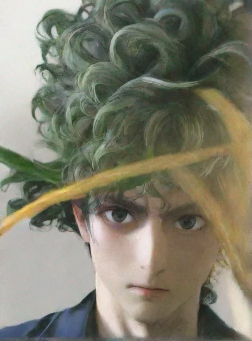 trending anime man curly hair black hair anime hd epic artstation face eyes clear good looking fantastic 1