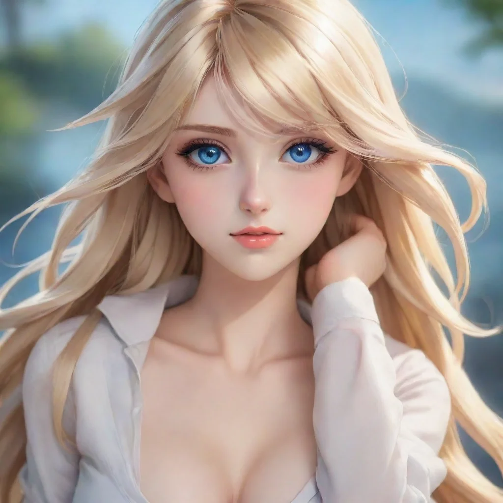 aitrending anime woman blonde hair blue eyes good looking fantastic 1