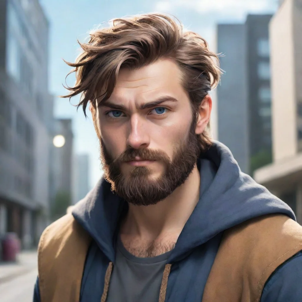 trending anime young bearded swedish superhero hobo man good looking fantastic 1