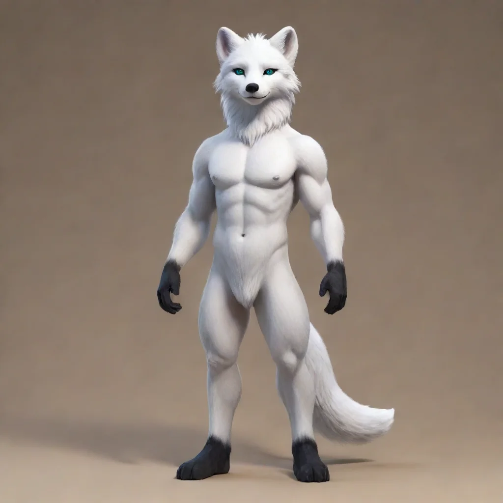 aitrending anthro male arctic fox good looking fantastic 1