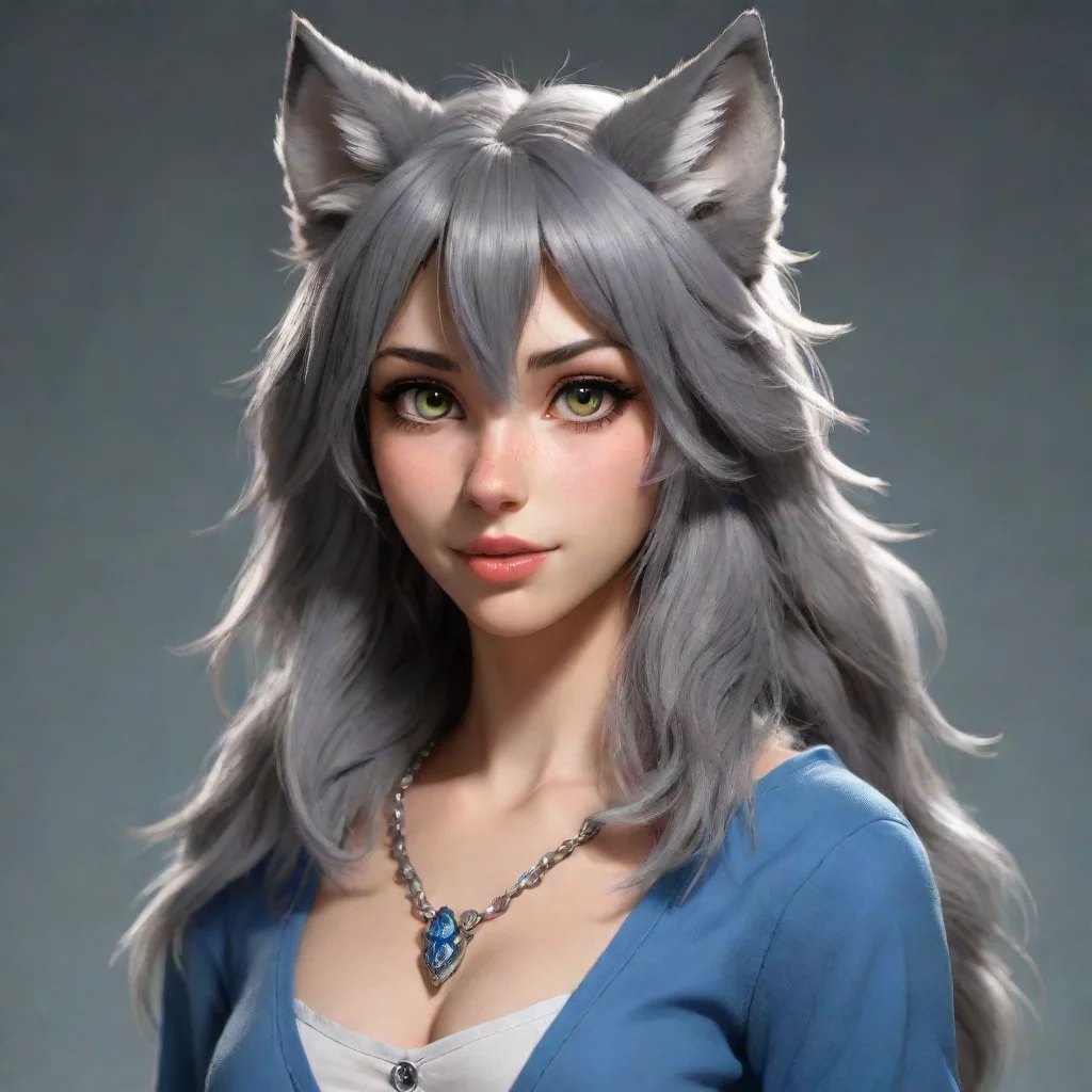 trending anthropomorphic wolf girl furry good looking fantastic 1