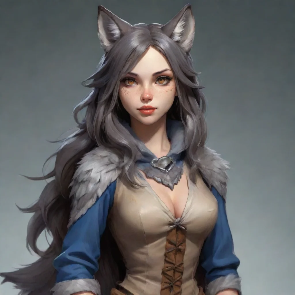 trending anthropomorphic wolf girl good looking fantastic 1