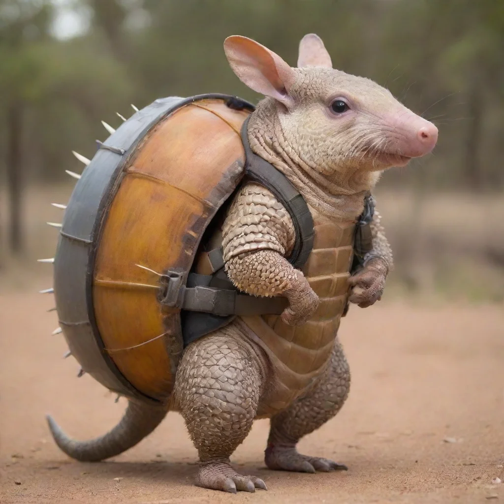 trending armadillo wearing a rocket pack good looking fantastic 1