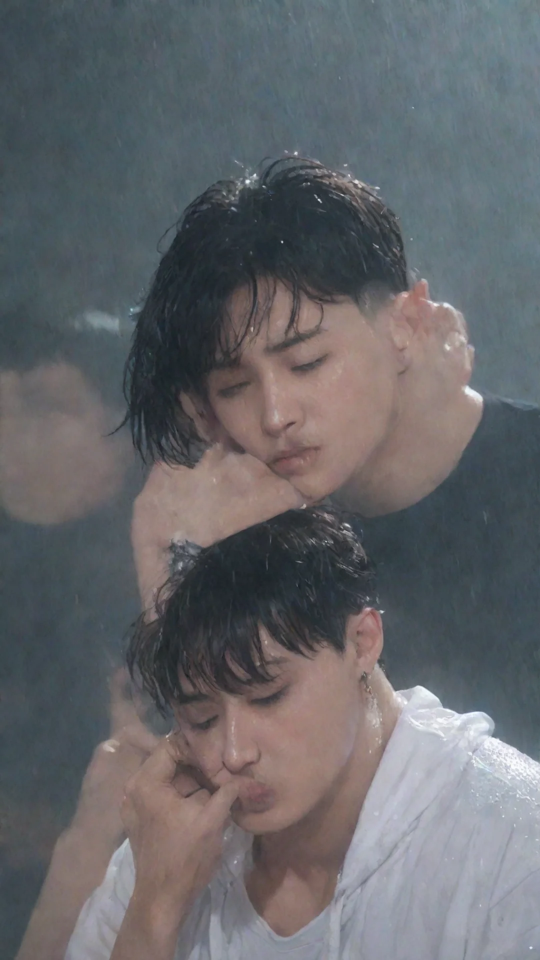 aitrending artist jungkook from bts cries in the heavy rain good looking fantastic 1 tall