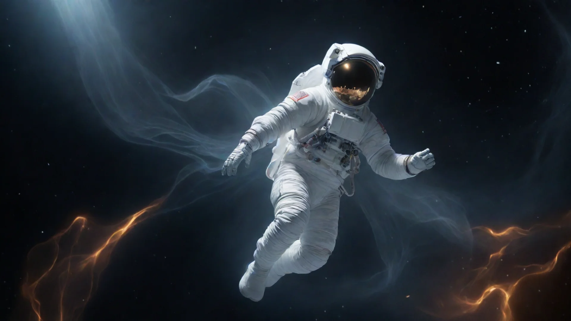 aitrending astronaut falling in space surrounded by glowing veil realistic good looking fantastic 1 hdwidescreen