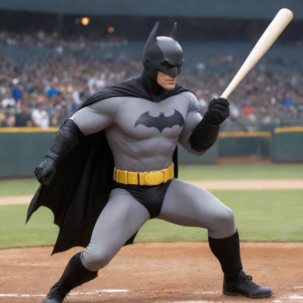 aitrending batman swinging a baseball bat on a baseball field good looking fantastic 1