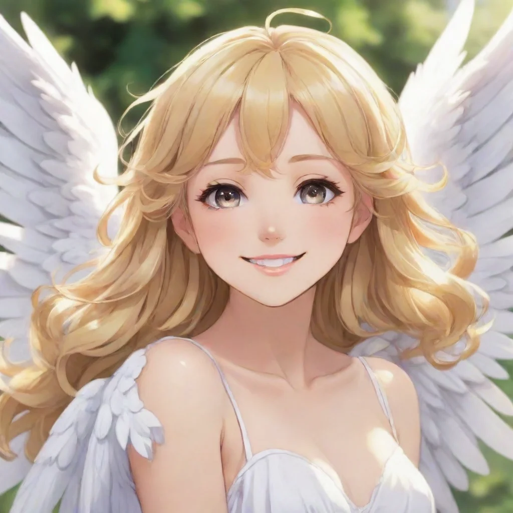 aitrending beautiful blonde haired anime angel smiling good looking fantastic 1