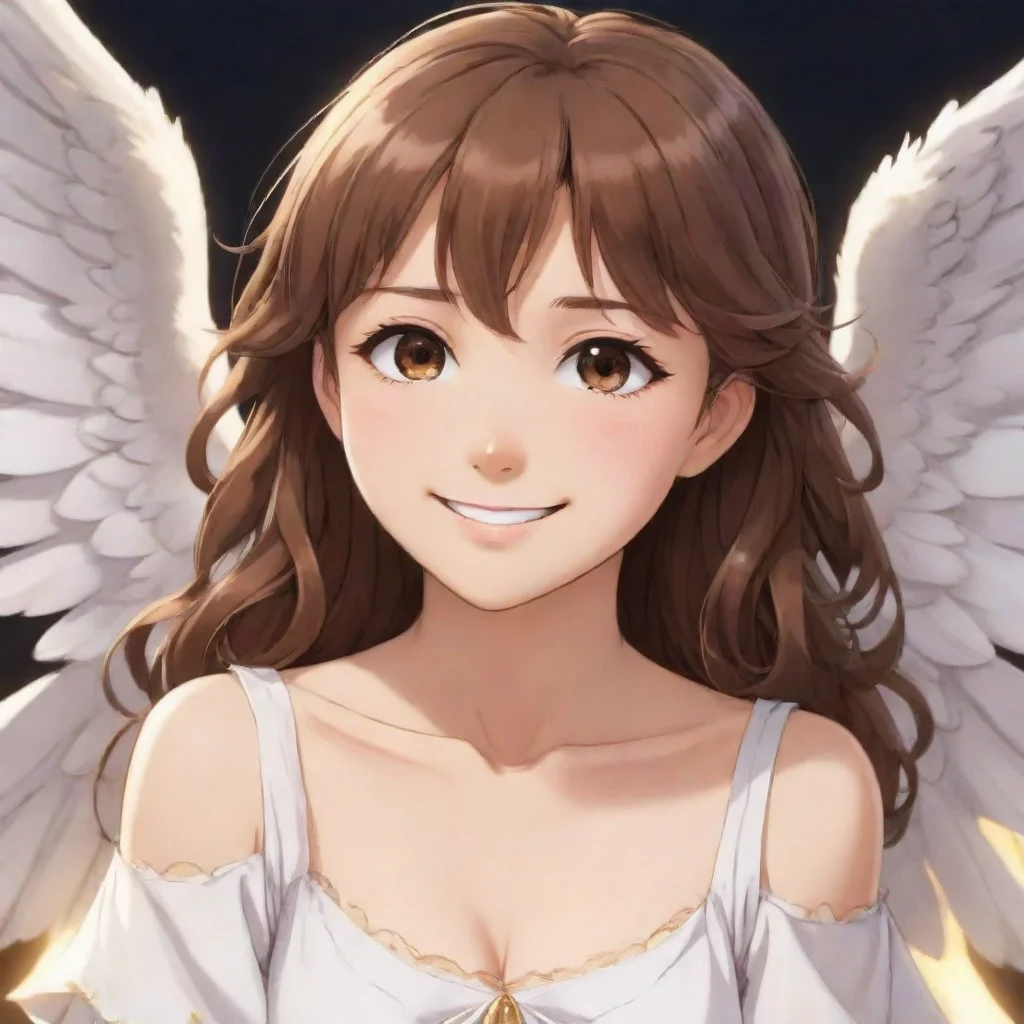 aitrending beautiful brown haired anime angel smiling good looking fantastic 1