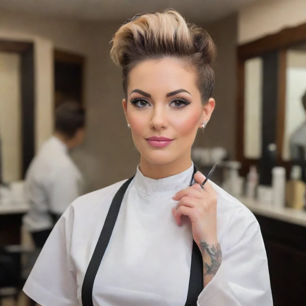 aitrending beautiful female barber good looking fantastic 1